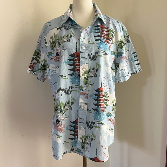 Firefly Lootwear Mens Dinosaur Hawaiian Shirt Limited Edition Blue Pagoda Sz M - Picture 2 of 9